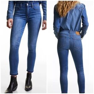 Aritzia Denim Forum The Nico Mid Rise Cropped Jeans in Medium Lagoon